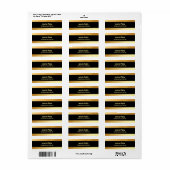 Elegant Modern Zwart en Goud Eenvoudige Sjabloon C Etiket (Full Sheet)