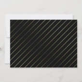 Elegant modern zwart en goud met uitzondering van  save the date (Achterkant)