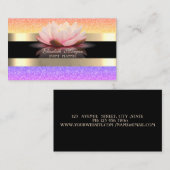 Elegant modern, zwart, gouden streep kleurig glitt visitekaartje (Voorkant / Achterkant)