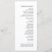 Elegant & Modern zwart-wit huwelijksprogramma Programma (Achterkant)