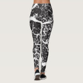 Elegant modern zwart wit leggings (Achterkant)