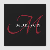 Elegant modern zwart-zwart-witmonogram (Voorkant)