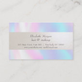 Elegant Modernb Scissors Holographic Loyalty Card (Achterkant)