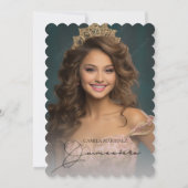 Elégant Moderne 2 Photo Quinceanera Invitation (Dos)