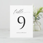 Élégant moderne 5x7 Mariage Numéros de table (Debout devant)