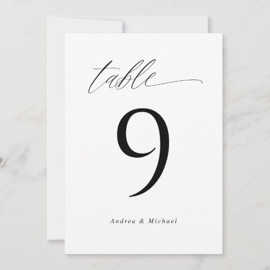 Élégant moderne 5x7 Mariage Numéros de table (Dos)