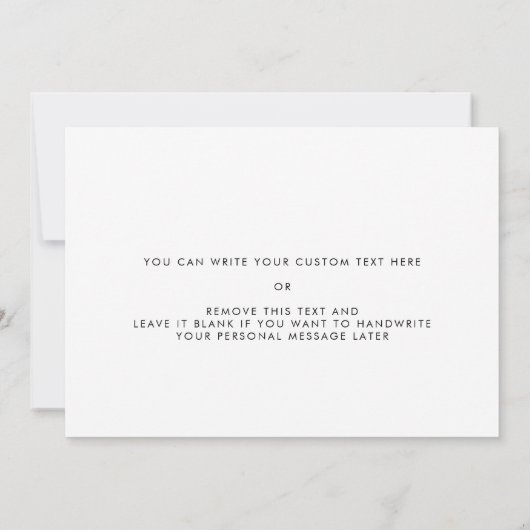 Élégant moderne à ma carte de jour de mariage Flow (Dos)