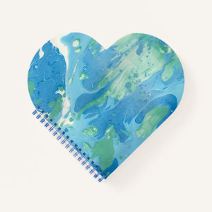 Elegant Moderne Abstracte Sjabloon Blauw Groen Notitieboek