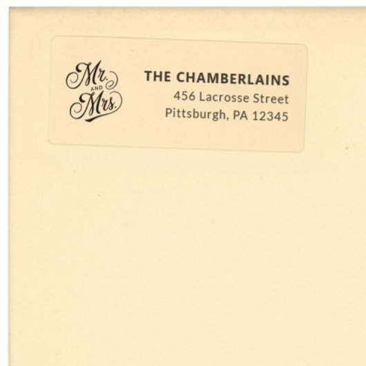 Élégant moderne Adresse de retour Étiquettes trans