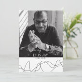 elegant | Moderne begrafenis | Uitnodiging (Staand voorkant)