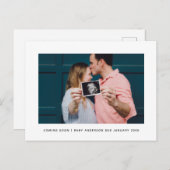 Élégant moderne bientôt Faire-part de grossesse (Devant / Derrière)