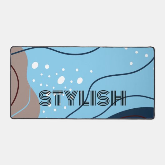 Elégant & moderne bleu & blanc (Recto)