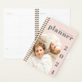 Élégant moderne Blush Pink Calendrier photo person (Devant avec enveloppe)