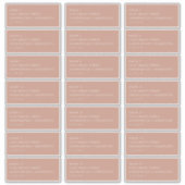 Élégant moderne Blush rose Étiquettes de adresse i (Devant)