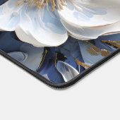 Élégant Moderne Botanique Florale Bleu Blanc (Coin)