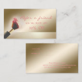 Elégant moderne, Brosse de maquillage carte de réf (Devant / Derrière)