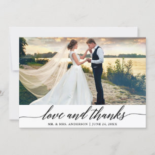 Elegant Moderne Calligrafie Love Bedankt Wedding
