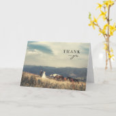 Élégant Moderne Calligraphie Carte de remerciement (Fleur jaune)