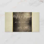 Elégant Moderne, Carte de référence de crème (Devant)