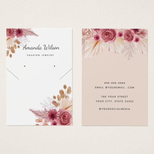 Élégant moderne chic Boucles d'oreilles Collier Ca (Devant & derrière)