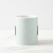 Élégant Moderne Chic grec Clé Motif Monogramme Mug (Centre)