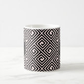Élégant Moderne Chic grec Clé Motif Monogramme Mug (Centre)