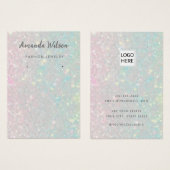 Élégant moderne chic hologramme oreille Carte d'af (Devant & derrière)