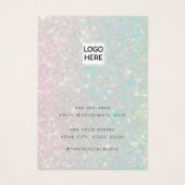 Élégant moderne chic hologramme oreille Carte d'af (Dos)