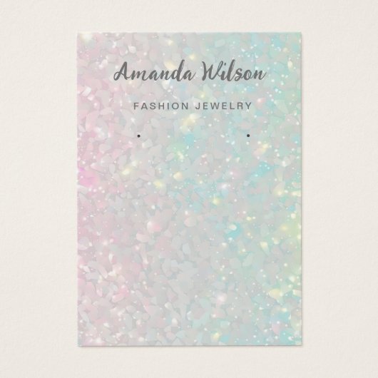 Élégant moderne chic hologramme oreille Carte d'af (Devant)