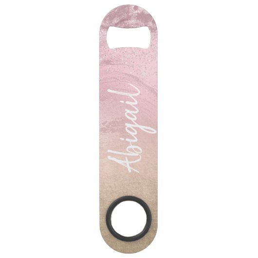 Elégant moderne chic rose or parties scintillant m (Dos)