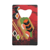 Élégant Moderne Chic Sushi Noir & Rouge (Dos)