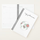 Elégant Moderne Chic Vert Aquarelle Pink Globe (Devant avec enveloppe)