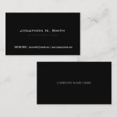 Élégant, moderne, cool carte de visite noir (Devant / Derrière)