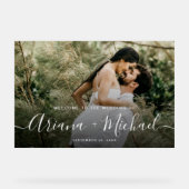 Élégant moderne de scripts Noms de Mariage photo p (Recto)