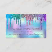 Elegant Moderne Drivers Holographic Lips Makeup Visitekaartje (Achterkant)