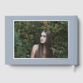 Elégant moderne Dusty Blue Photo Quinceañera (Verso)