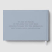 Elégant moderne Dusty Blue Quinceañera (Verso)