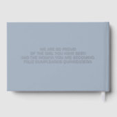 Elégant moderne Dusty Blue Quinceañera (Verso)