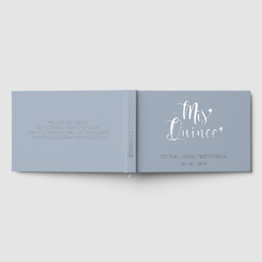 Elégant moderne Dusty Blue Quinceañera (Complet)