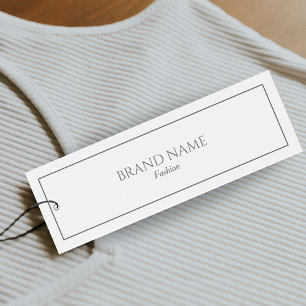 Élégant moderne en argent et en blanc Tags