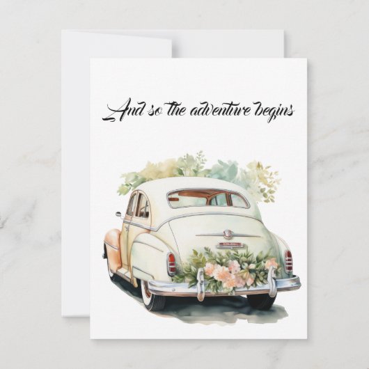 Élégant moderne Enregistrer le Faire-part de maria (Dos)