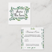 Elegant Moderne Eucalyptus Een vriend raadplegen Aanbevelingskaartje (Voorkant / Achterkant)