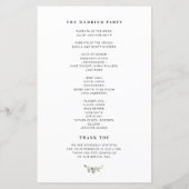 élégant moderne Eucalyptus programme de mariage ve (Dos)