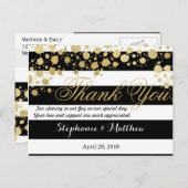 Elegant moderne Faux Gold-Spletters en stripes Briefkaart (Voorkant / Achterkant)