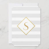 Elegant moderne Faux Gold-Spletters en stripes Kaart (Achterkant)