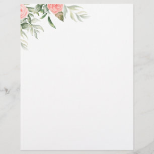 Elegant Moderne Floral Letterhead Briefhoofd