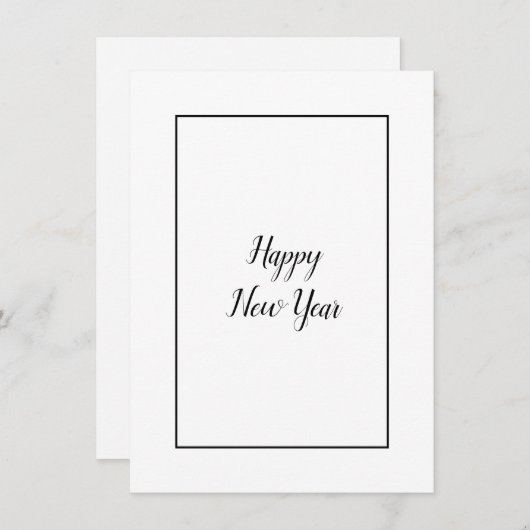 Elegant Moderne Gelukkig Nieuwjaar Business Logo Feestdagenkaart (Voorkant / Achterkant)