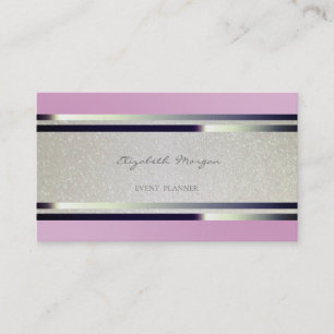 Elegant Moderne Gestreepte ,Glitter Visitekaartje