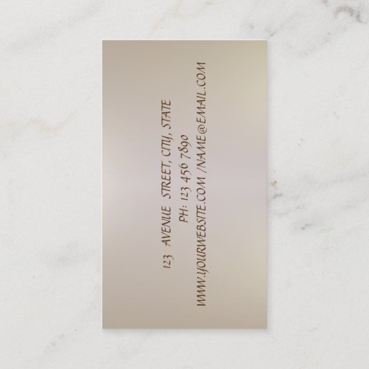 Elegant moderne gistdruppels, lippenstift visitekaartje (Achterkant)