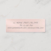 Elegant Moderne Glitter Brush Stroke, Geometrisch Mini Visitekaartje (Achterkant)